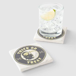 Dessous-de-verre En Pierre Trick ou traiter Halloween griffeur caractère