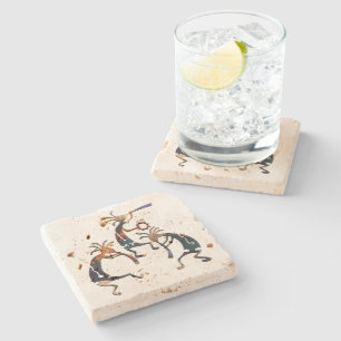 Dessous-de-verre En Pierre Trio musicien KOKOPELLI + vos idées