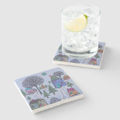 Dessous-de-verre En Pierre Trivet Whimsy d'hiver (Côté)