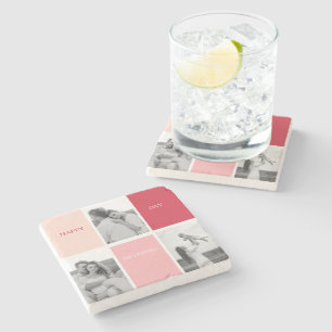 Dessous-de-verre En Pierre Trois photos Bonne Saint Valentin