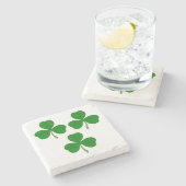 Dessous-de-verre En Pierre Trois Shamrocks (Côté)