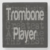 Dessous-de-verre En Pierre Trombone Player Extraordinaire (Devant)