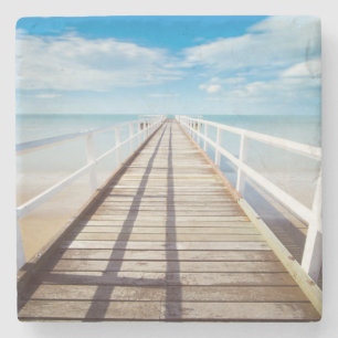 Dessous-de-verre En Pierre Tropical Beach Pier