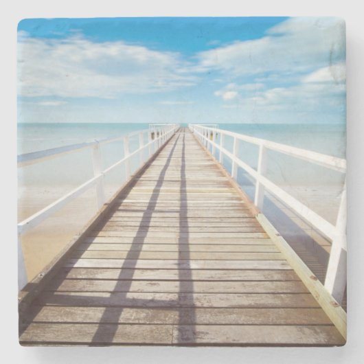 Dessous-de-verre En Pierre Tropical Beach Pier (Devant)