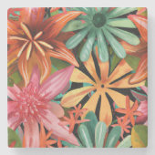 Dessous-de-verre En Pierre tropical/hawaïen/floral/fleur (Devant)