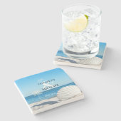 Dessous-de-verre En Pierre Tropical Wedding Ocean Beach (Côté)