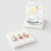 Dessous-de-verre En Pierre Trottinette en grès (Côté)