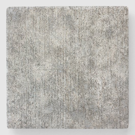 Dessous-de-verre En Pierre Trottoir gris patiné de ciment (Devant)