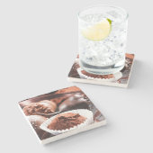 Dessous-de-verre En Pierre Truffes de chocolat (Côté)