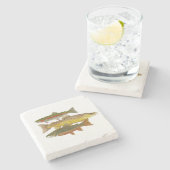 Dessous-de-verre En Pierre Truite locale de beautés (Côté)