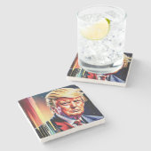 Dessous-de-verre En Pierre Trump (Côté)
