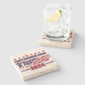 Dessous-de-verre En Pierre Trump 2024 Reprendre l'Amérique (Côté)