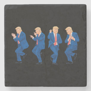 Dessous-de-verre En Pierre Trump 45 47 Danse Drôle Danse USA Président