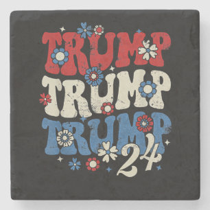 Dessous-de-verre En Pierre Trump Trump Trump 2024 Rétro