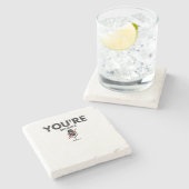 Dessous-de-verre En Pierre tu es muet affligé (Côté)