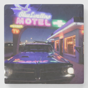 Dessous-de-verre En Pierre Tucumcari, Nouveau Mexique, Etats-Unis. Itinéraire