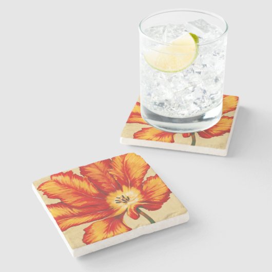 Dessous-de-verre En Pierre Tulipe de perroquet II (Côté)