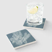 Dessous-de-verre En Pierre Tulipe monochrome II (Côté)