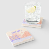 Dessous-de-verre En Pierre Tulum, Art Voyage, Art Rétro (Côté)