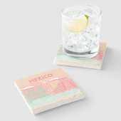 Dessous-de-verre En Pierre Tulum, Mexique, Art Voyage (Côté)