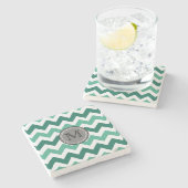 Dessous-de-verre En Pierre Turquoise et Mint Chevron Zigzag Monogram (Côté)