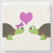 Dessous-de-verre En Pierre Turtle Love (Devant)