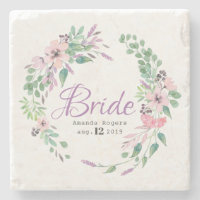 Typographie de mariée Colorée Verbe florale