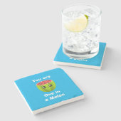 Dessous-de-verre En Pierre Un à Melon (Côté)