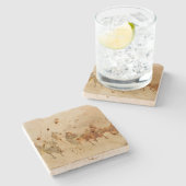 Dessous-de-verre En Pierre Un cheval Open Sleigh Race Noël (Côté)