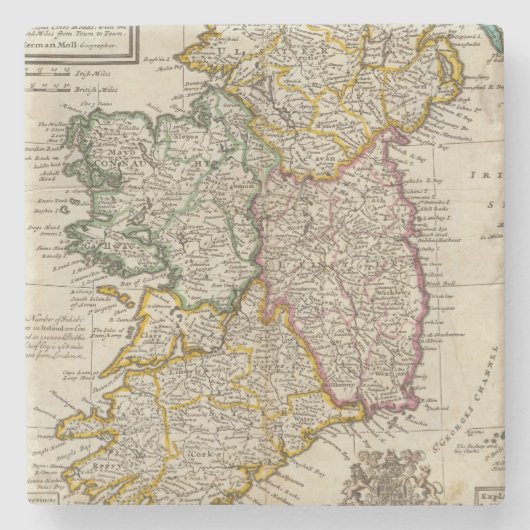 Dessous-de-verre En Pierre Un compagnon de poche de l'Irlande (Devant)