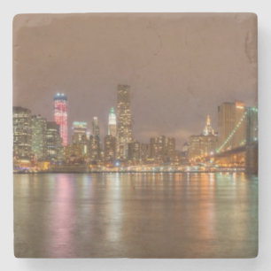 Dessous-de-verre En Pierre Un panorama de l'horizon de New York City