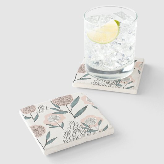 Dessous-de-verre En Pierre Un rose (Côté)