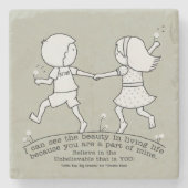 Dessous-de-verre En Pierre Une partie de ma vie (Devant)