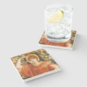 Dessous-de-verre En Pierre Une vision de Fiametta (Femme rouge-haïe) (Rosetti (Côté)