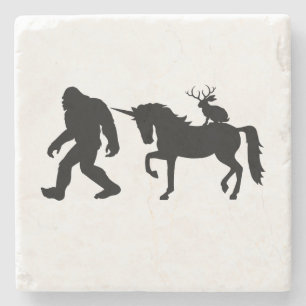 Dessous-de-verre En Pierre Unicorne, Bigfoot, Jackalope