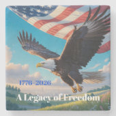 Dessous-de-verre En Pierre United States Semiquincentennial Eagle • 1776–2026 (Devant)