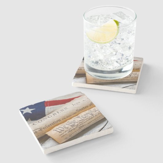 Dessous-de-verre En Pierre US Founding Documents (Côté)