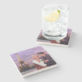 Dessous-de-verre En Pierre Vacances de Paris (Côté)