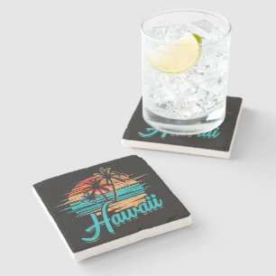 Dessous-de-verre En Pierre Vacances tropicales à Hawaii îles Hawaïennes
