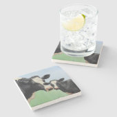 Dessous-de-verre En Pierre Vache et veau Holstein (Côté)