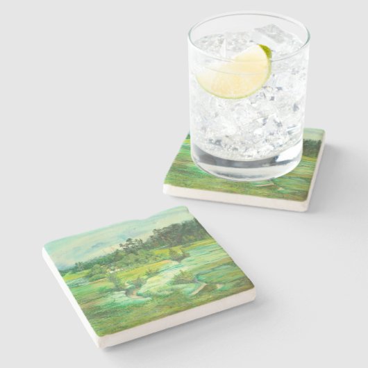 Dessous-de-verre En Pierre vallée verte (Côté)