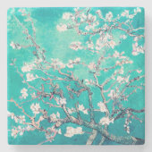 Dessous-de-verre En Pierre Van Gogh Almond Blossoms Turquoise (Devant)