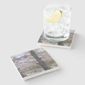 Dessous-de-verre En Pierre Van Gogh Vue Arles Jardin Fleuri (Côté)