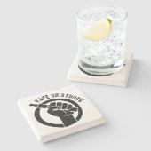 Dessous-de-verre En Pierre Vape sur fort (Côté)