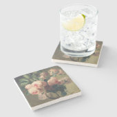 Dessous-de-verre En Pierre Vase de fleurs 2 2 (Côté)