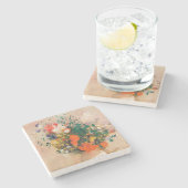 Dessous-de-verre En Pierre Vase de fleurs par Redon Post-Impressionniste (Côté)