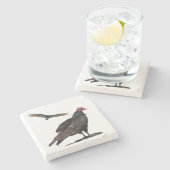 DESSOUS-DE-VERRE EN PIERRE VAUTOURS DE TURQUIE (Côté)