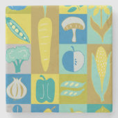 Dessous-de-verre En Pierre Veggie Blocks II (Devant)