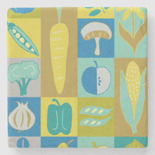 Dessous-de-verre En Pierre Veggie Blocks II