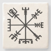 Dessous-de-verre En Pierre Vegvísir (Viking Compass) (Devant)